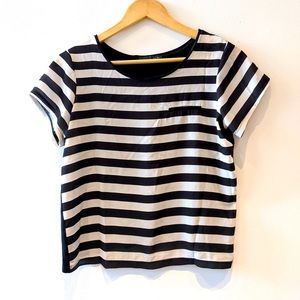ZARA Black & White striped top